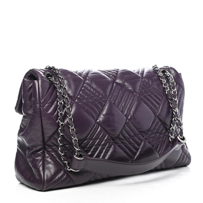 Chanel Lambskin In and Out XL Maxi Flap Dark Purple 2 of 4