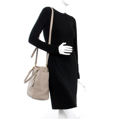 Prada Vitello Daino Side Pocket Tote Pomice 2 of 8