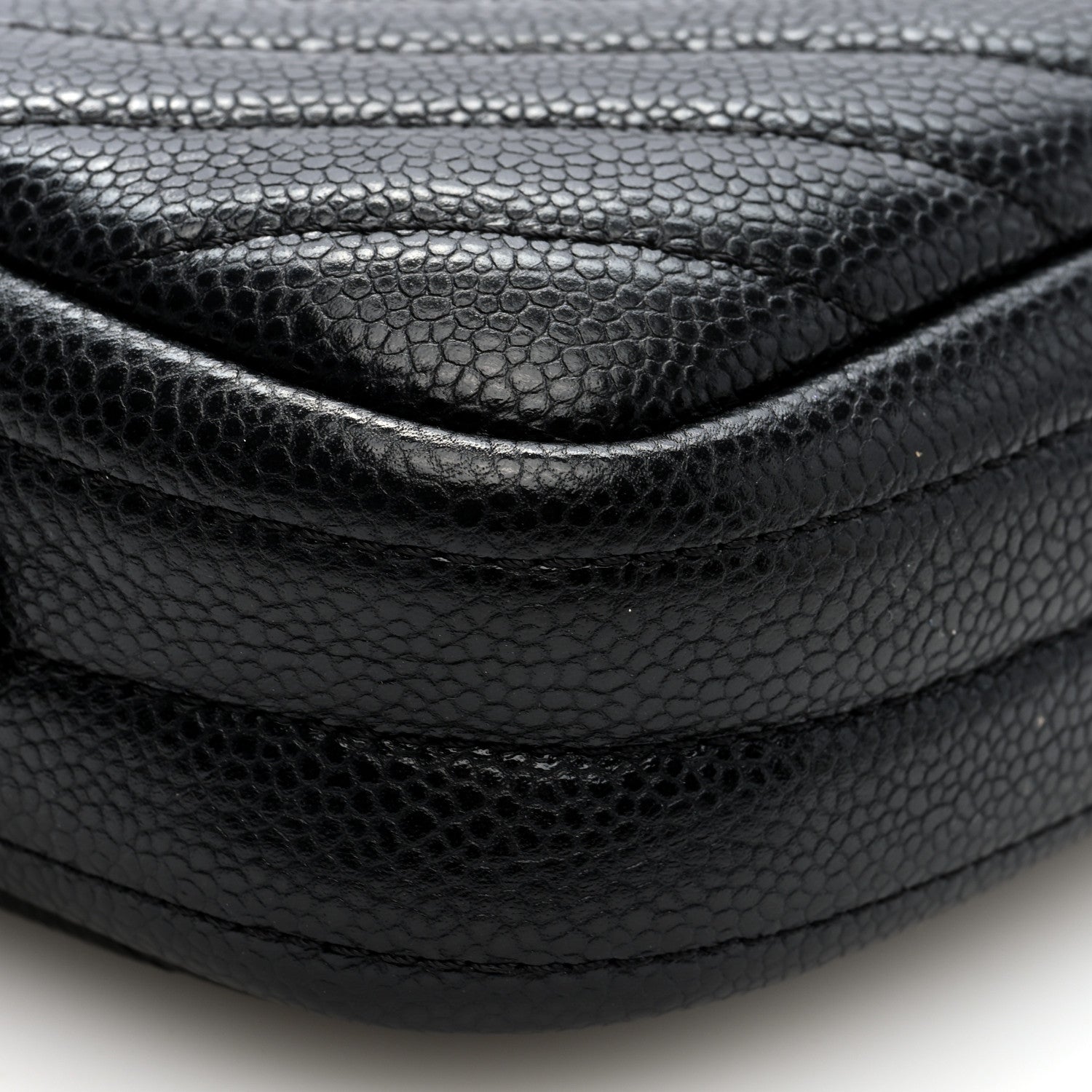 Chanel Caviar Chevron Quilted Camera Case  Black 9 of 10