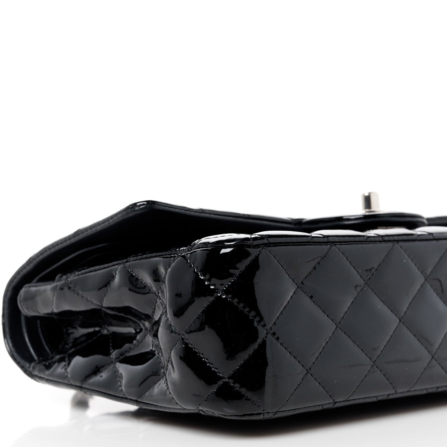 Chanel Patent Quilted Medium Double Flap Black 10 of 12