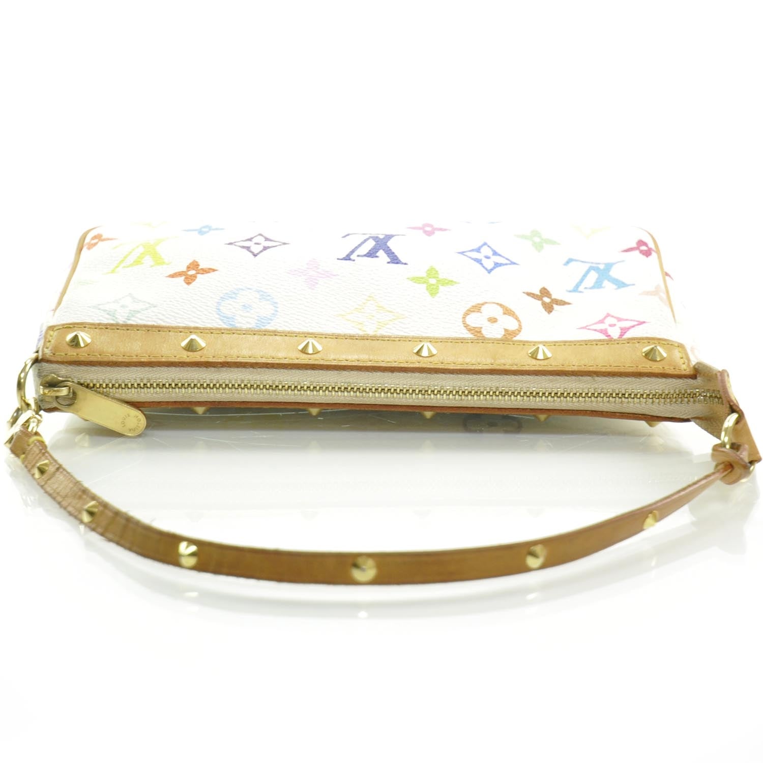 Louis Vuitton Monogram Multicolor Pochette Accessories White 5 of 8