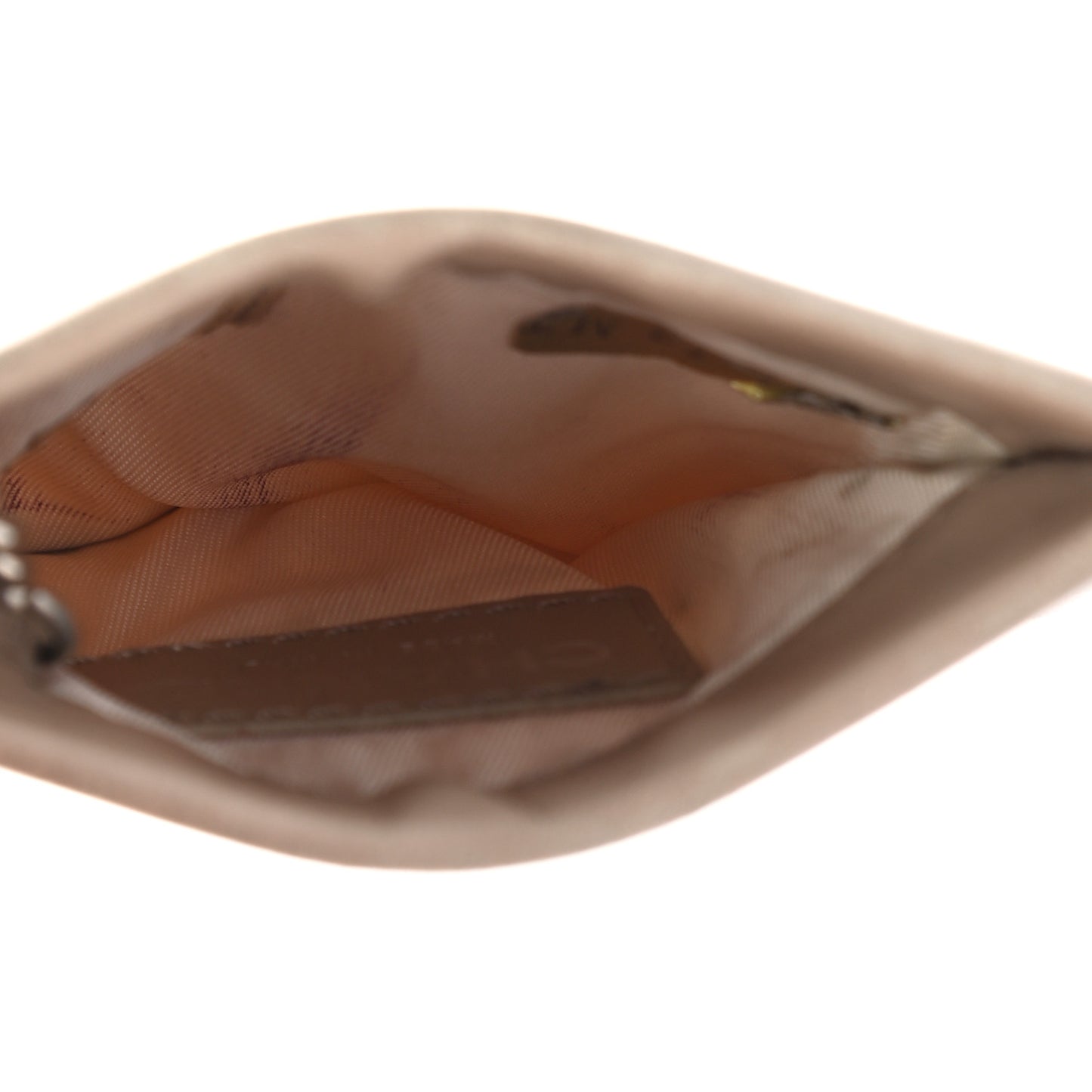 Nylon Travel Coin Pouch Beige