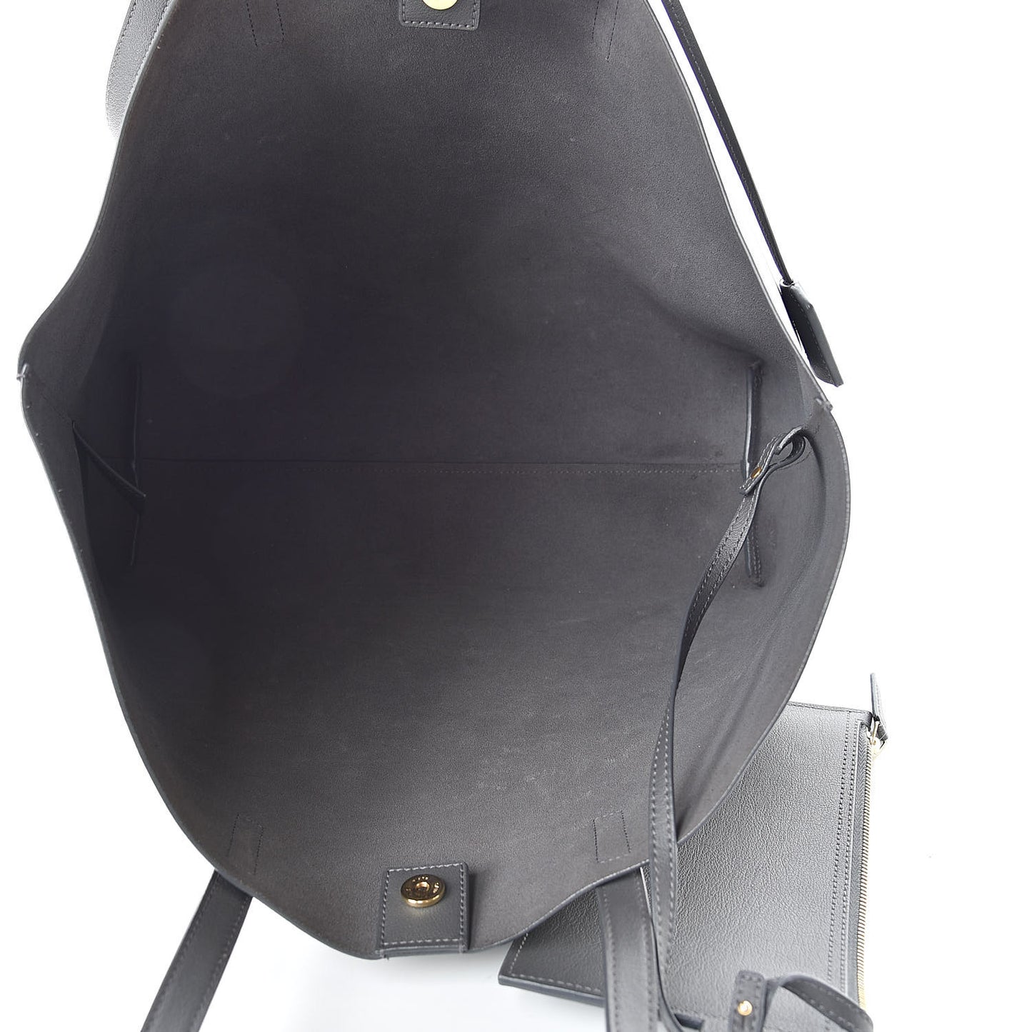 Calfskin Large Shopping Tote Dark Grey