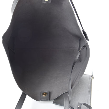 Saint Laurent Calfskin Large Shopping Tote Dark Grey 6 of 11