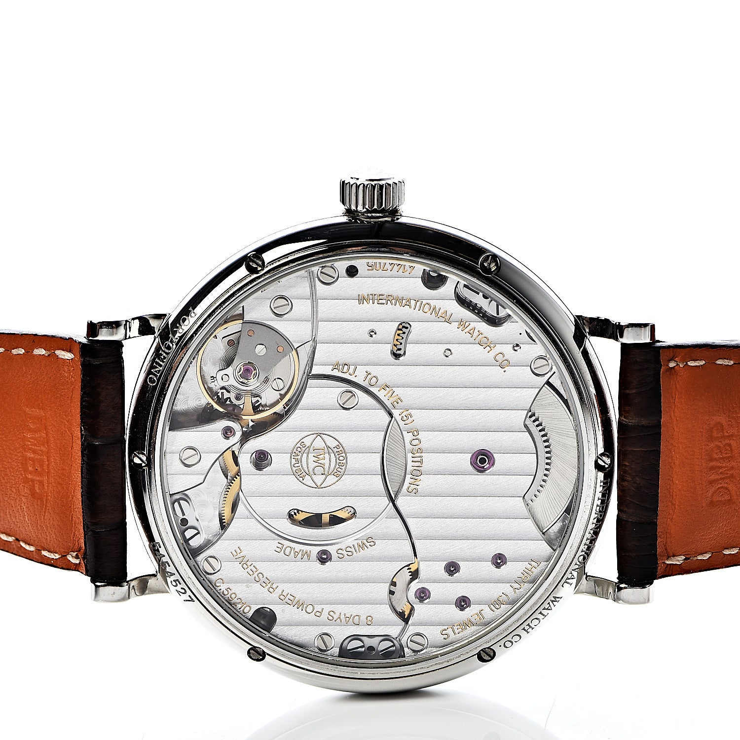 IWC Stainless Steel 18K Rose Gold Alligator 45mm Portofino Manual Winding Watch IW510103 5 of 9