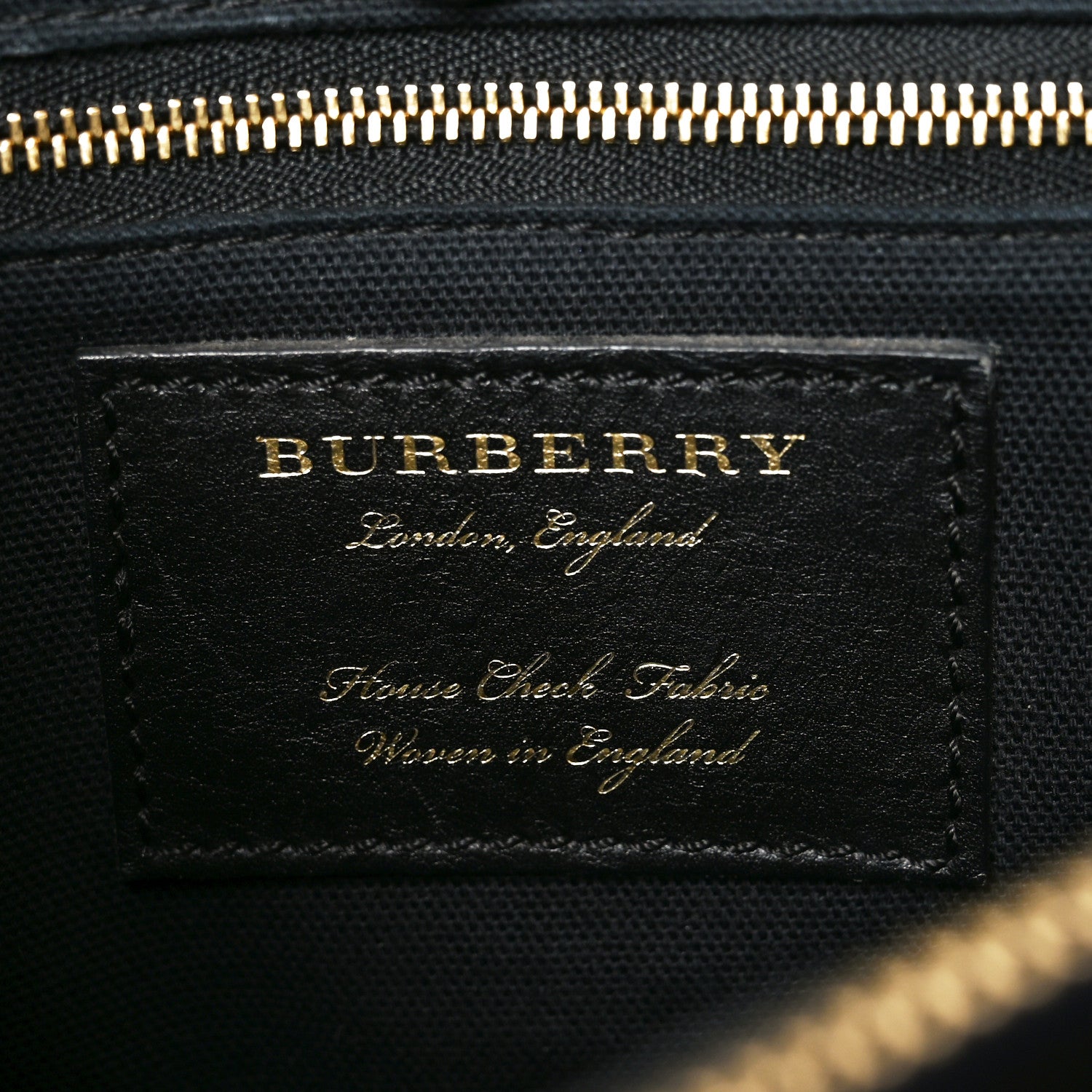 Burberry Derby Calfskin House Check Medium Banner Tote Ink Blue 6 of 10