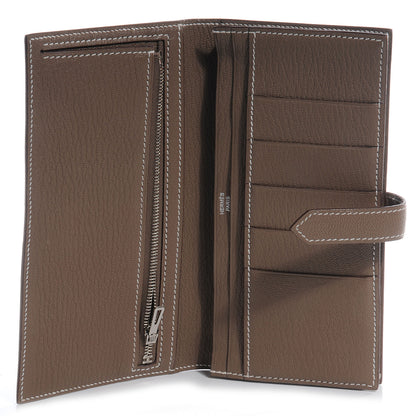Hermes Chèvre Mysore Bearn Gusset Wallet Etoupe 5 of 7