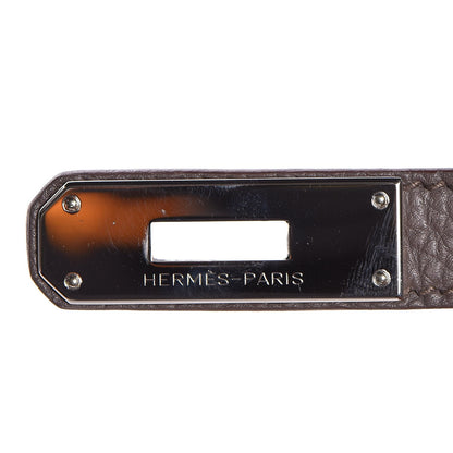 Hermes Togo Horeshoe Birkin 35 Etain Gris Perle 16 of 37