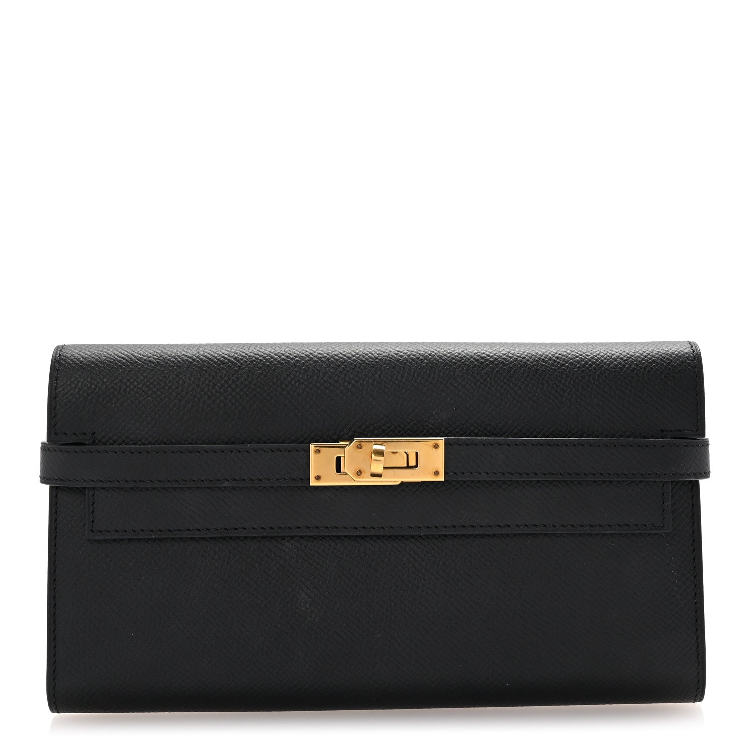 Hermes Epsom Kelly Longue Wallet Black 1 of 6