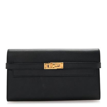 Hermes Epsom Kelly Longue Wallet Black 1 of 6