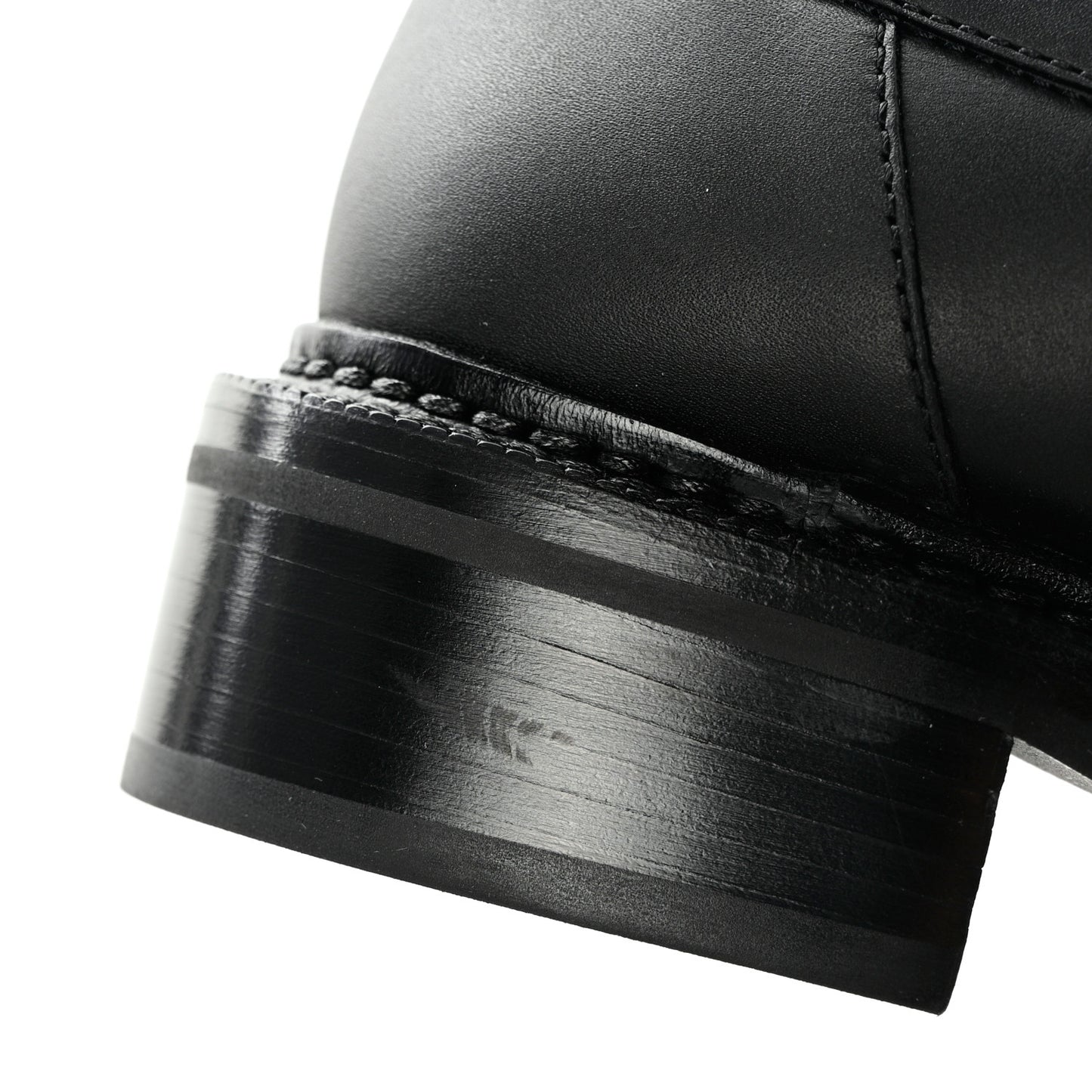 Calfskin Oversized Chain Academy Loafers 36 Black