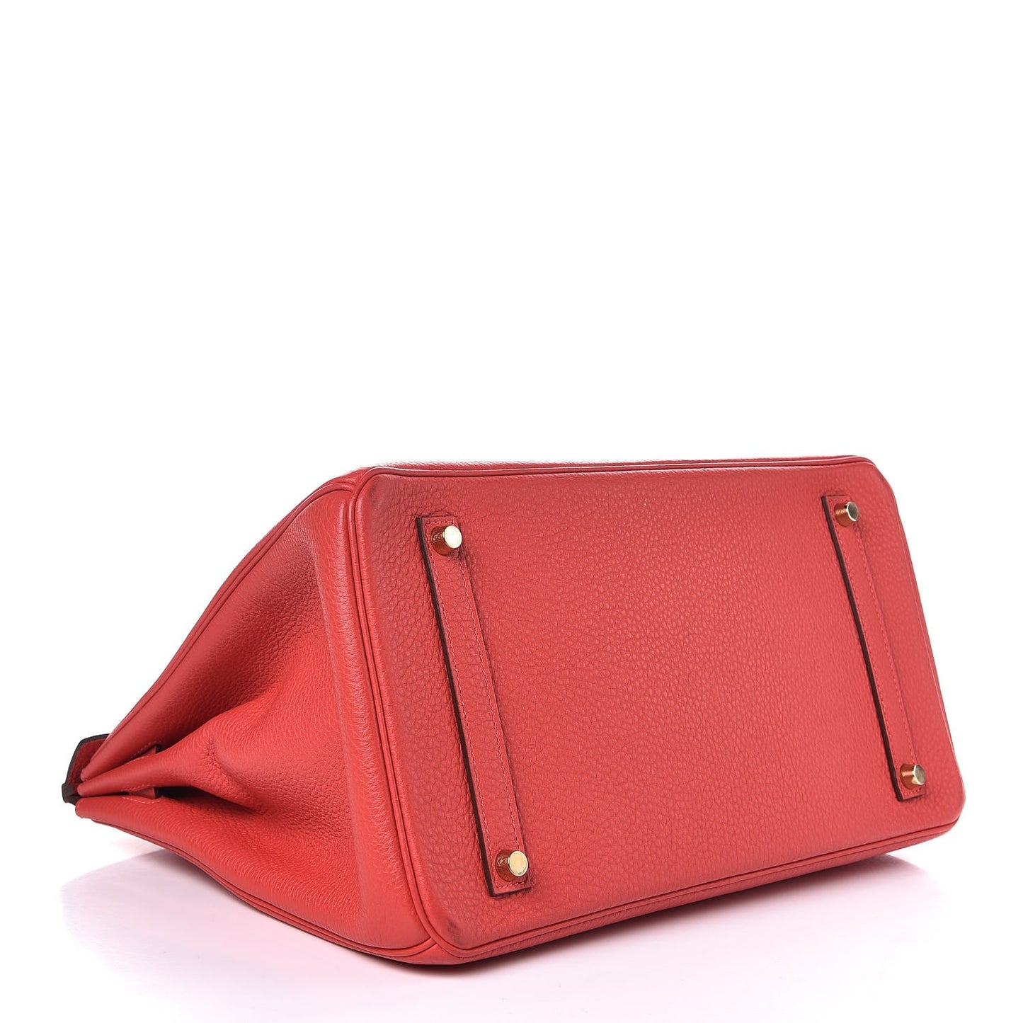 Taurillon Clemence Birkin 35 Rouge Pivoine