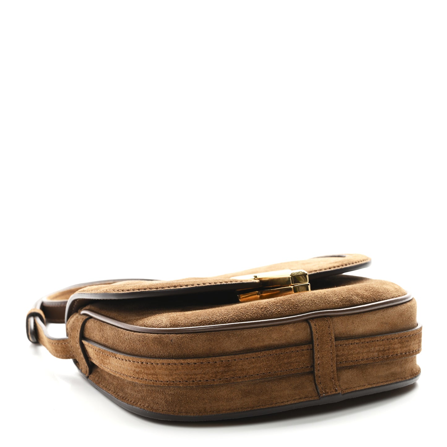 Suede Mini Wallis Flap Bag Brown