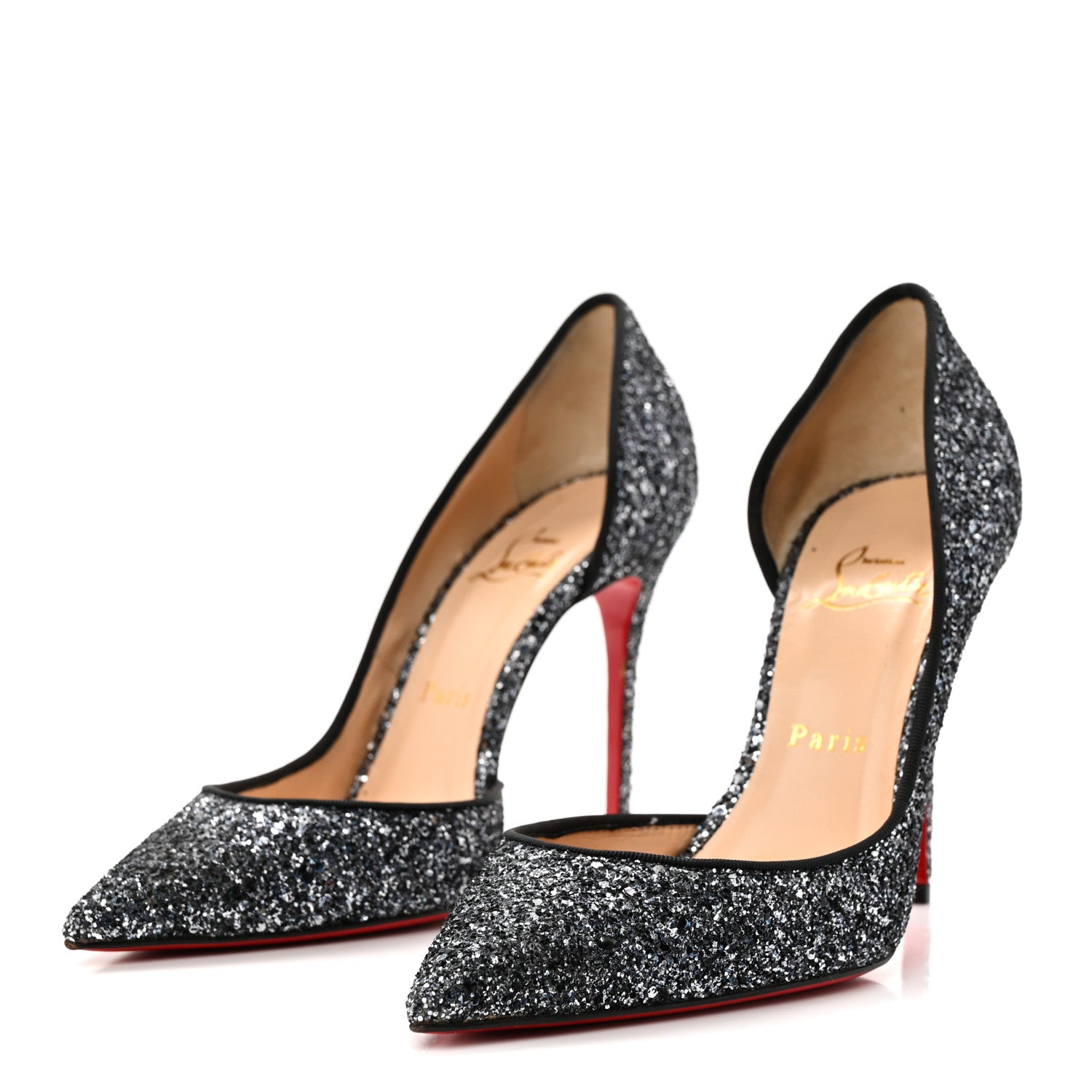 Christian Louboutin Glitter Dragonfly Iriza 100 Pumps 38 Black 4 of 8