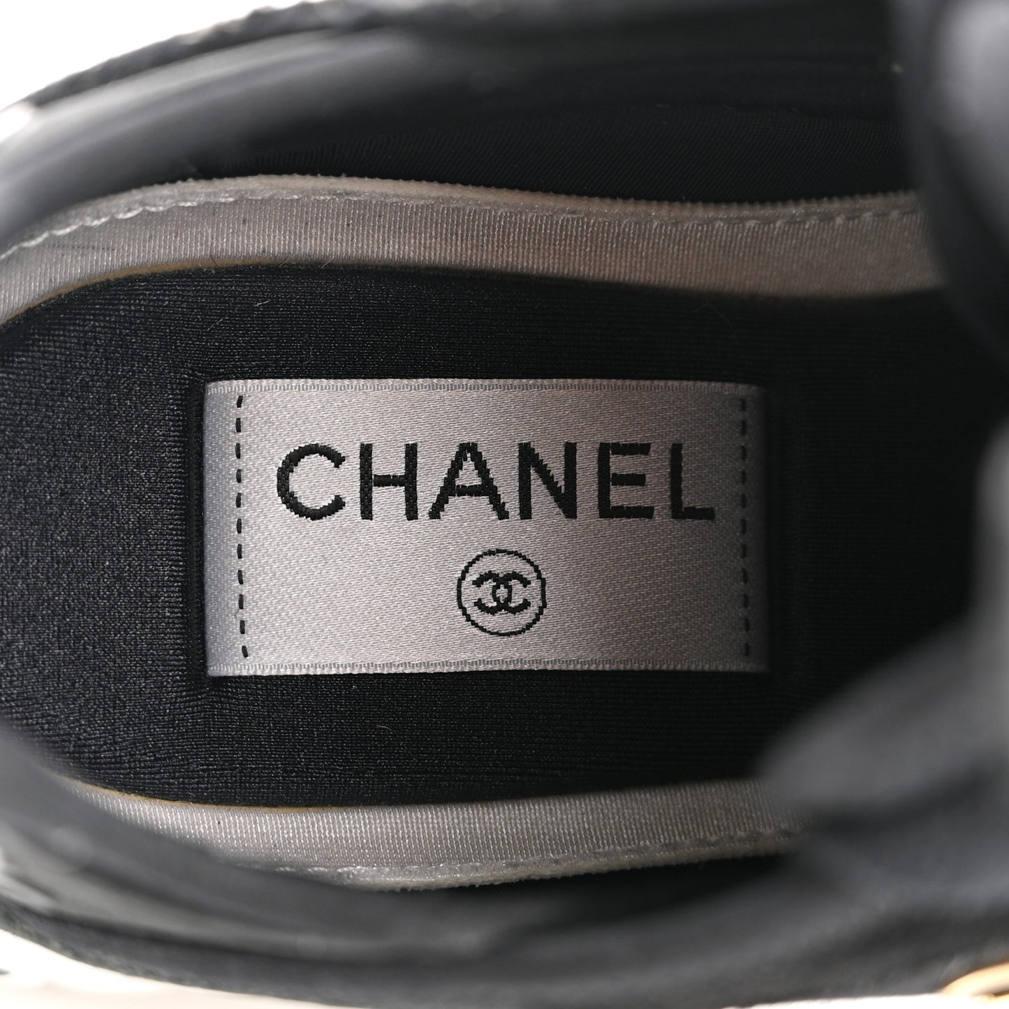 Velvet Calfskin Mixed Fibers CC Sneakers 37 Black