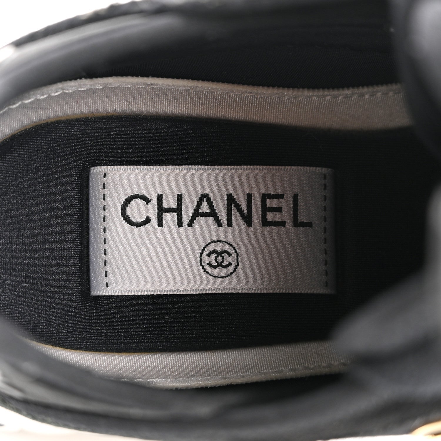 Chanel Velvet Calfskin Mixed Fibers CC Sneakers 37 Black 6 of 8