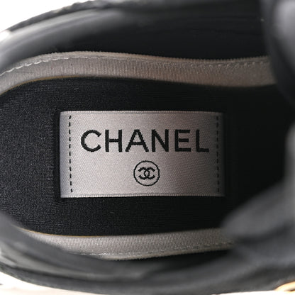 Chanel Velvet Calfskin Mixed Fibers CC Sneakers 37 Black 6 of 8