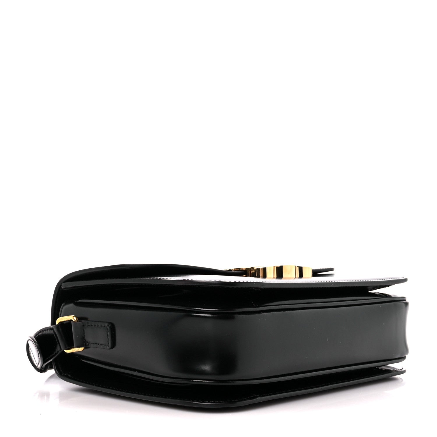 Celine Shiny Calfskin Medium Triomphe Black 4 of 10