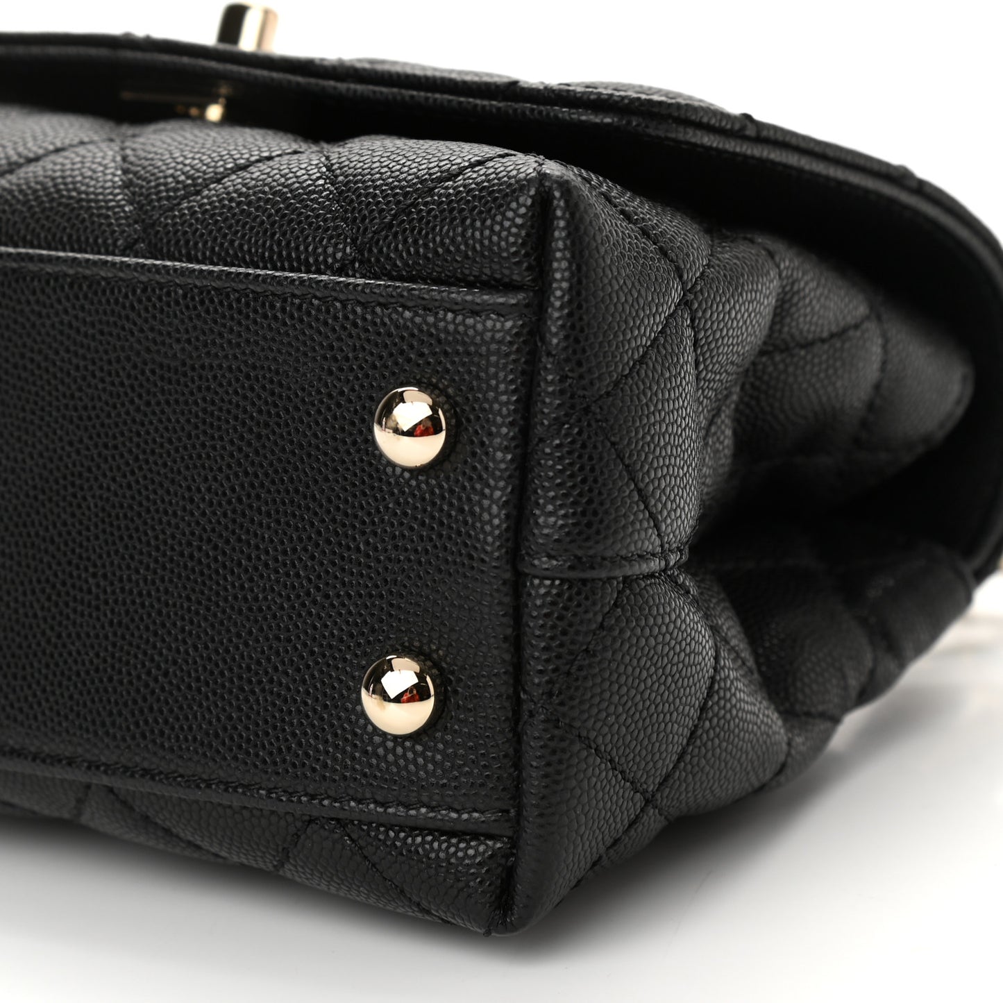 Caviar Quilted Extra Mini Coco Handle Flap Black