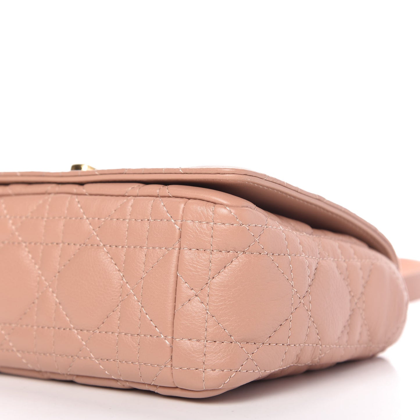 Calfskin Cannage Small Caro Bag Rose De Vents