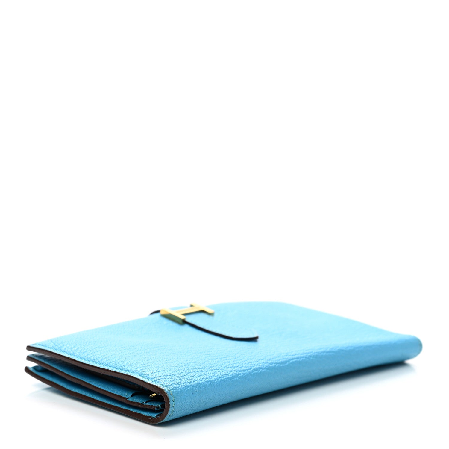 Hermes Chevre Mysore Bearn Gusset Wallet Bleu Azteque 4 of 13