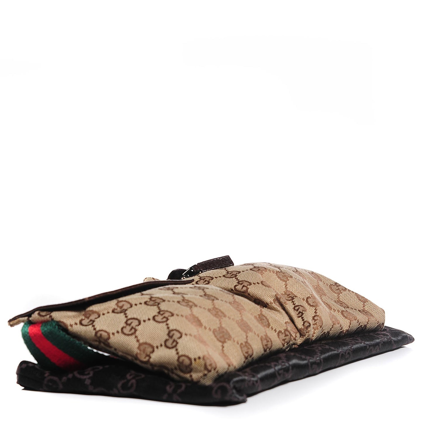 Monogram Web Belt Bag Dark Brown