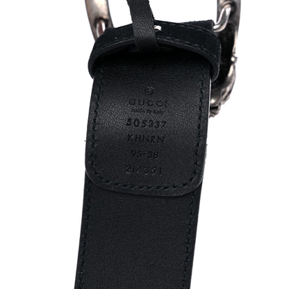 Gucci GG Supreme Monogram Suede Dionysus 40mm Belt 95 38 Beige Black 3 of 4