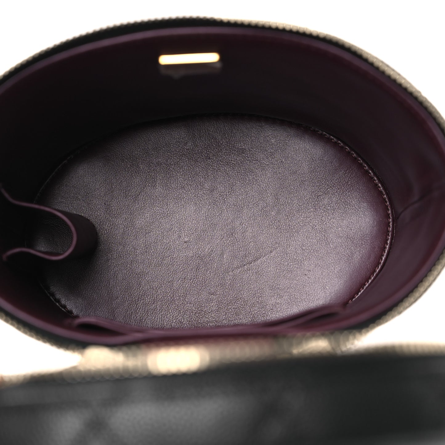 Caviar Quilted Top Handle Vanity Case Black
