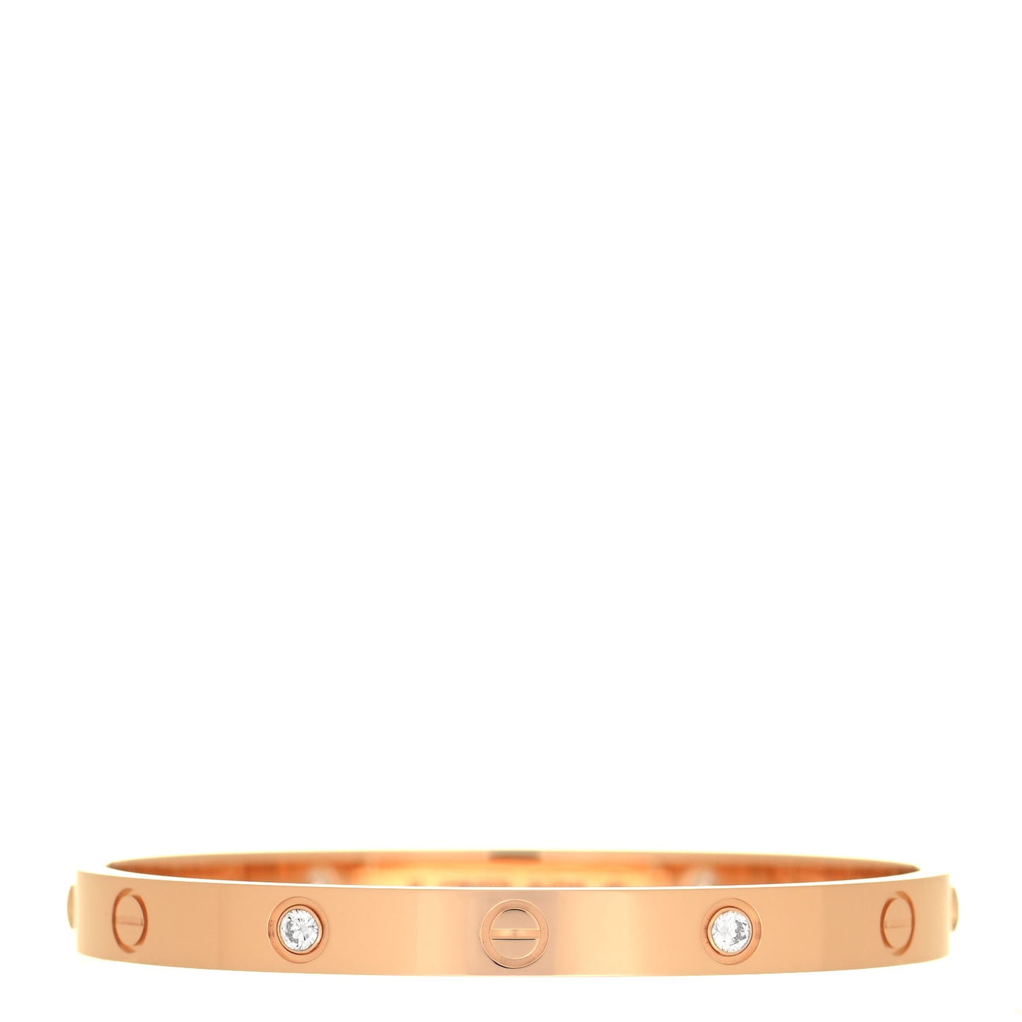 18K Pink Gold 4 Diamond LOVE Bracelet 17