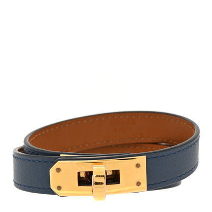 Hermes Swift Kelly Double Tour Bracelet M Bleu Agate 1 of 5