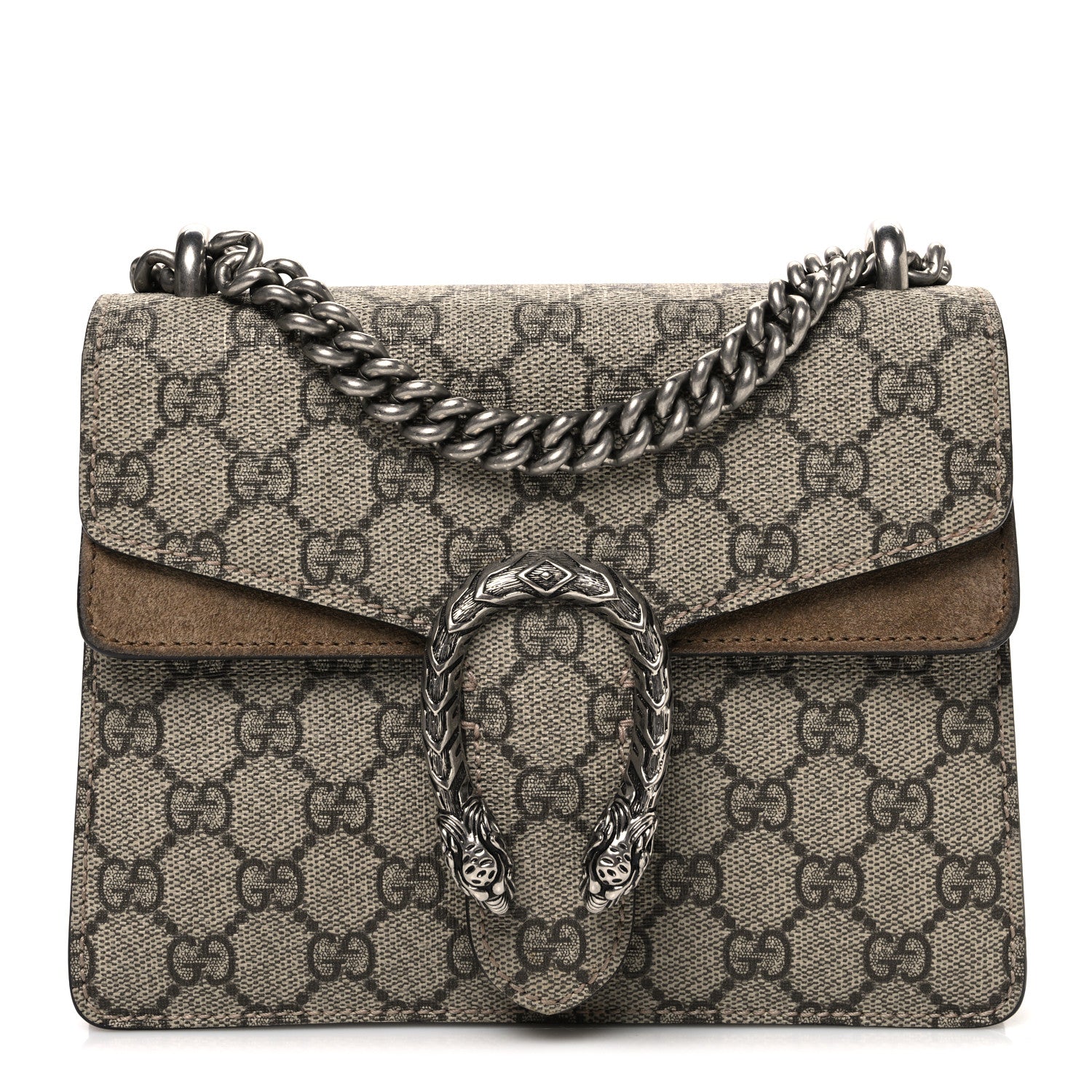 Gucci GG Supreme Monogram Mini Dionysus Shoulder Bag Taupe 1 of 10