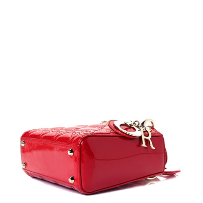 Christian Dior Patent Cannage Mini Lady Dior Red 7 of 7