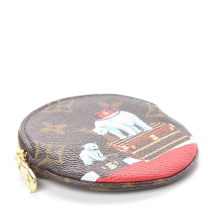 Louis Vuitton Monogram 2017 Christmas Animation Round Coin Purse 4 of 7