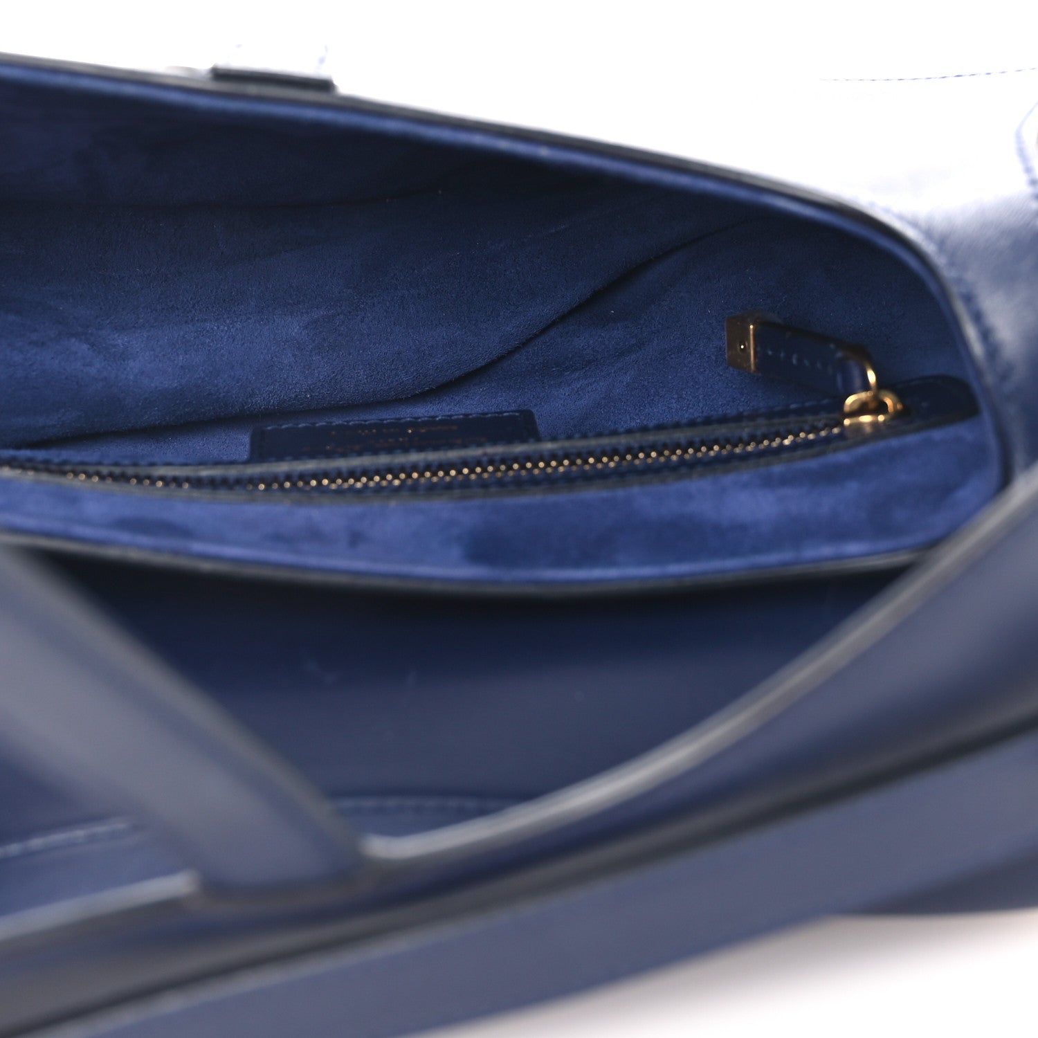 Christian Dior Calfskin Saddle Bag Blue 5 of 12