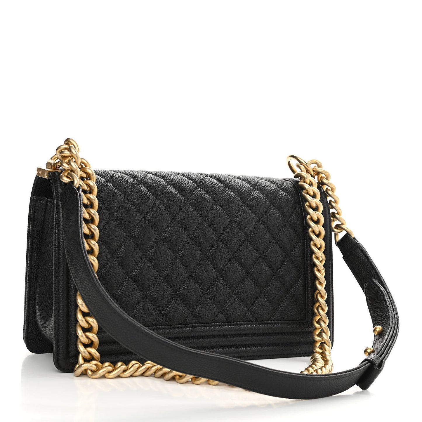 Caviar Quilted Medium Boy Flap Black