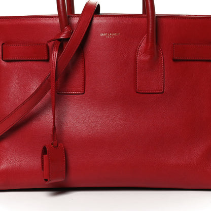 Saint Laurent Calfskin Small Sac De Jour Lipstick Red 10 of 16