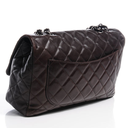 Chanel Lambskin Hybrid Reissue Jumbo Flap Dark Brown 3 of 9