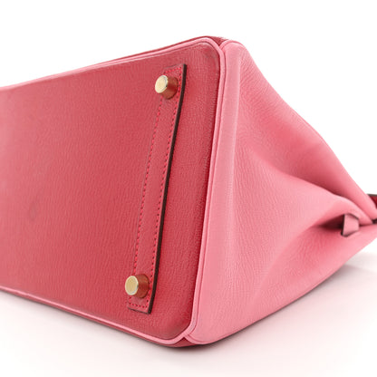 Hermes Chevre Mysore Horseshoe Birkin 30 Rouge Rose Confetti 10 of 14