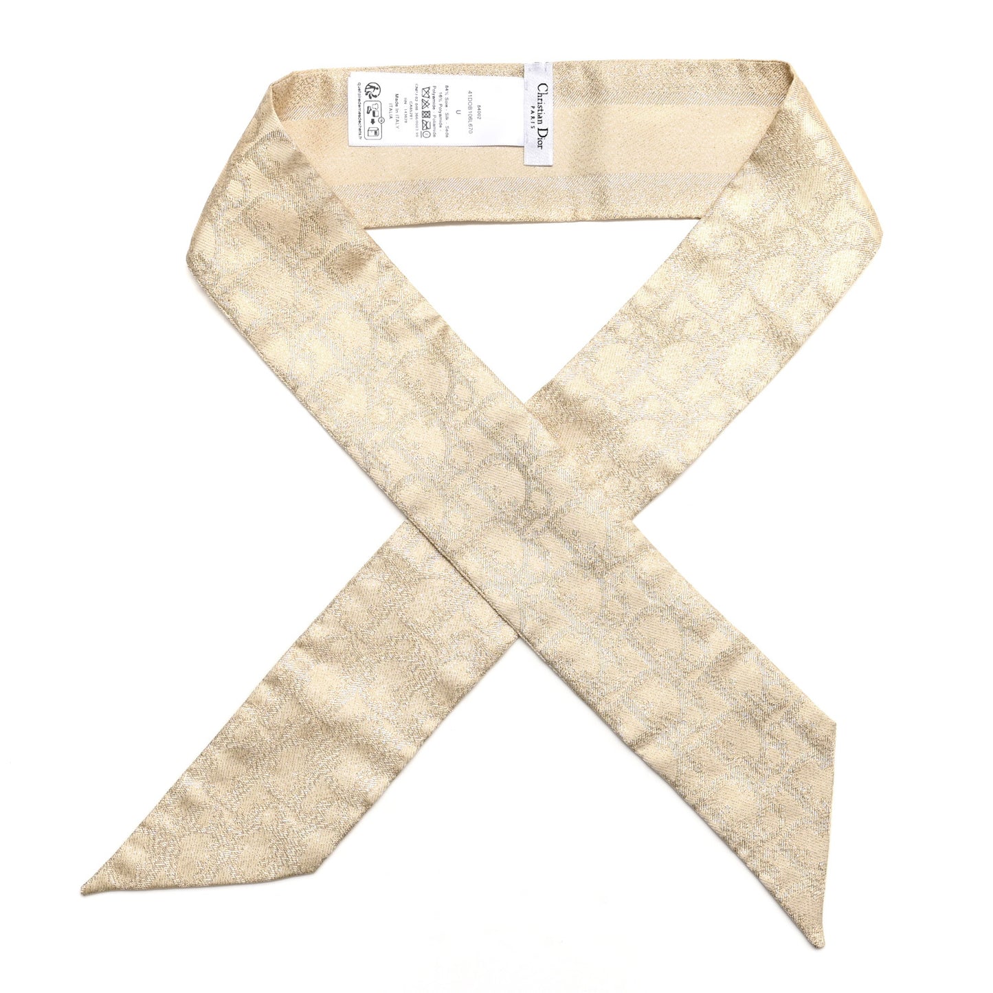 Silk Toile De Jouy Sauvage Mitzah Scarf Ecru Gold