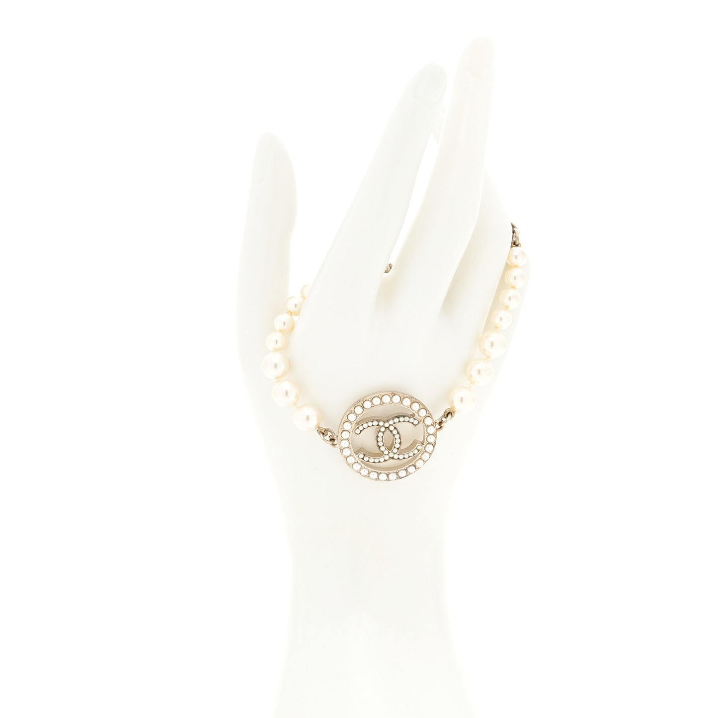 Pearl CC Bracelet Gold