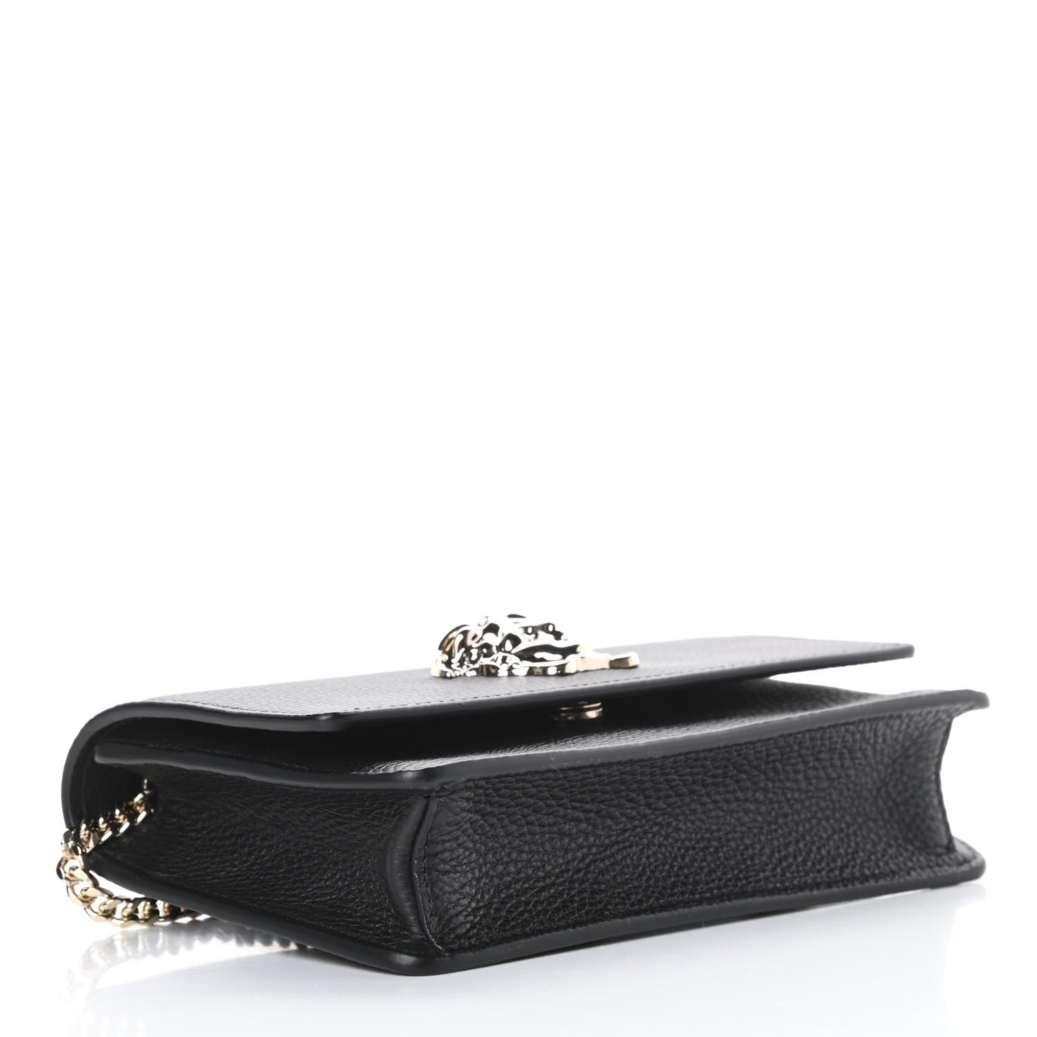 Versace Grained Calfskin Palazzo Chain Evening Bag Black 4 of 9