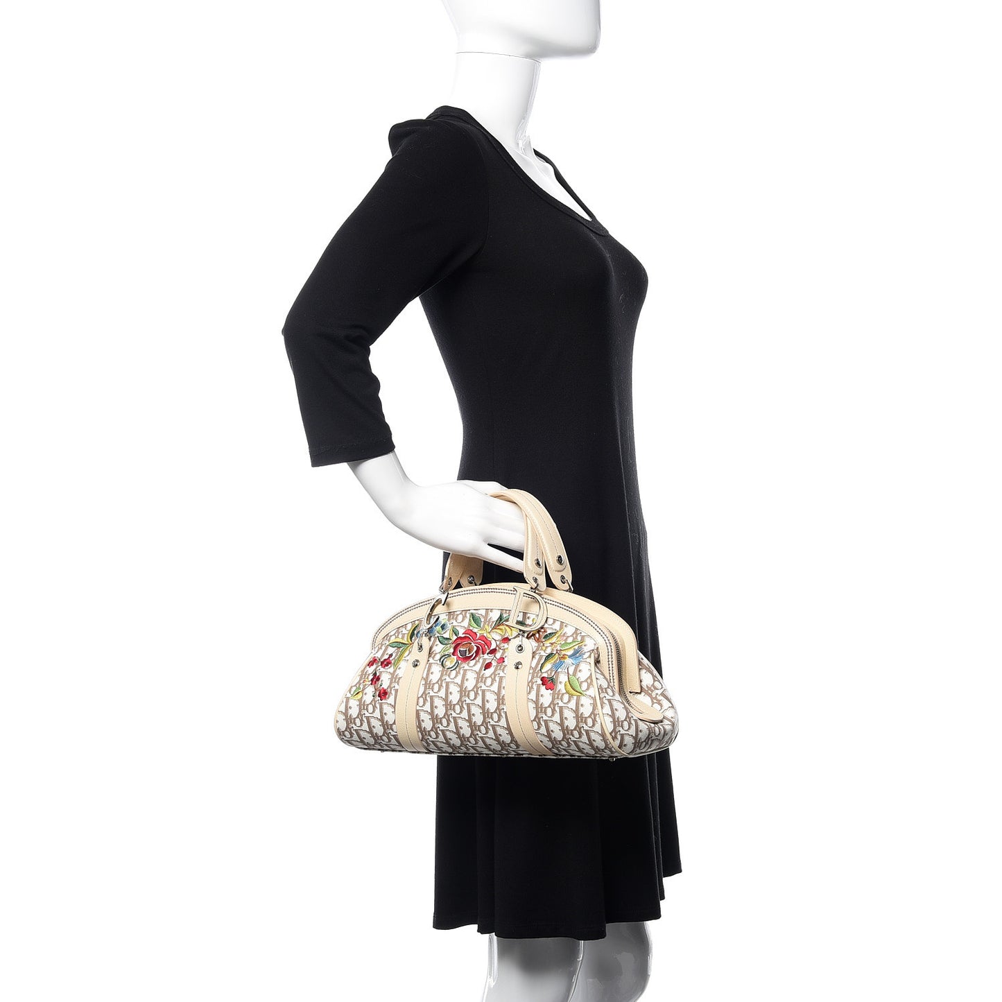 Monogram Vintage Flowers Bowler Beige