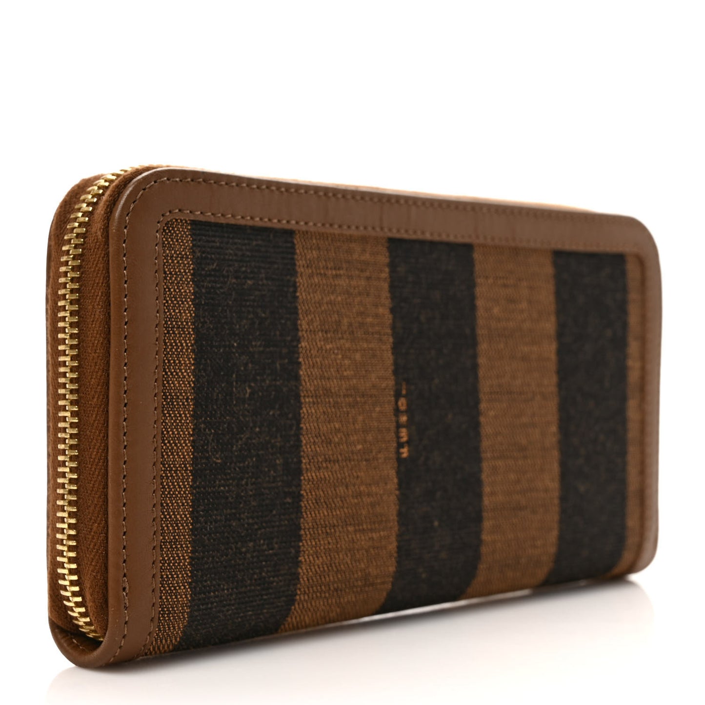 Pequin Vitello Zip Around Wallet Tobacco Foresta
