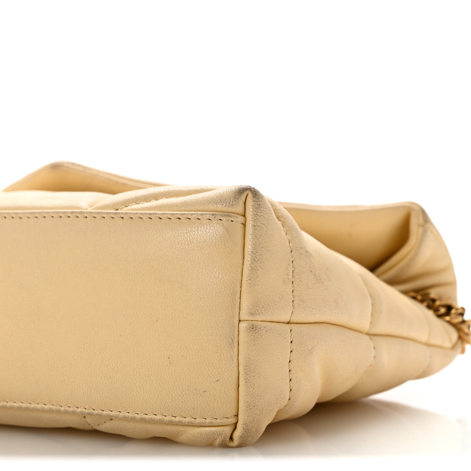 Saint Laurent Lambskin Quilted Toy Loulou Puffer Monogram Chain Satchel Juane Pale 10 of 12