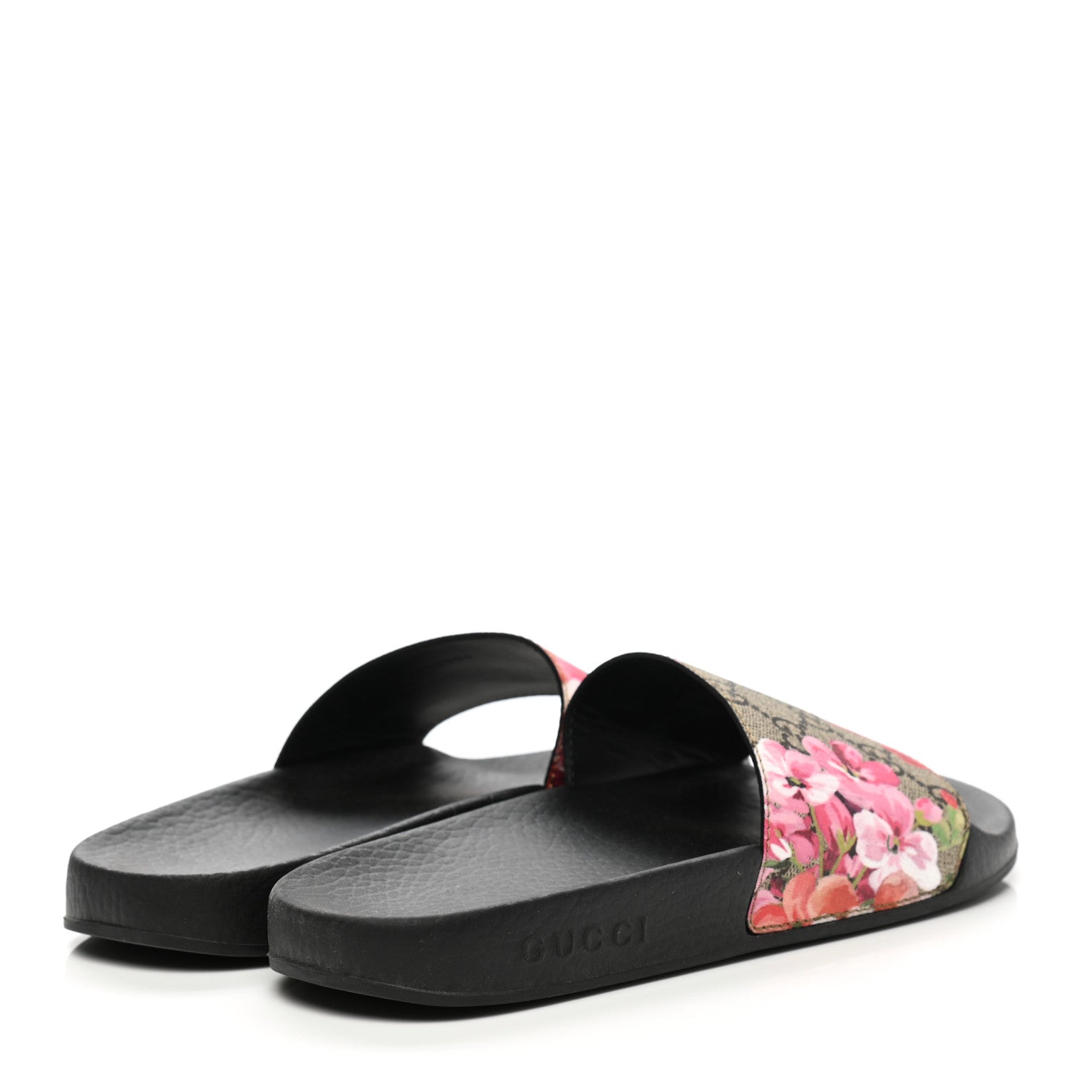 Gucci GG Supreme Monogram Blooms Slide Sandals 38 Beige Multicolor 4 of 8