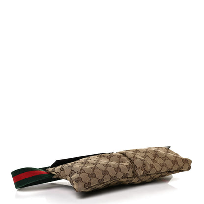 Gucci GG Monogram Web Double Pocket Belt Bag Dark Brown 4 of 11