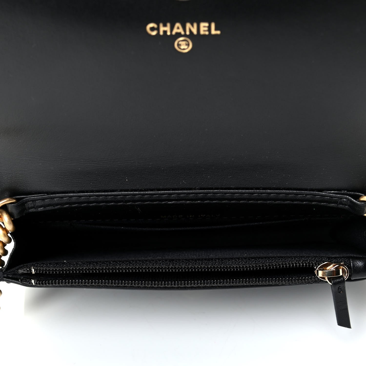 Chanel Caviar Quilted Boy Wallet On Chain WOC Black 4 of 4