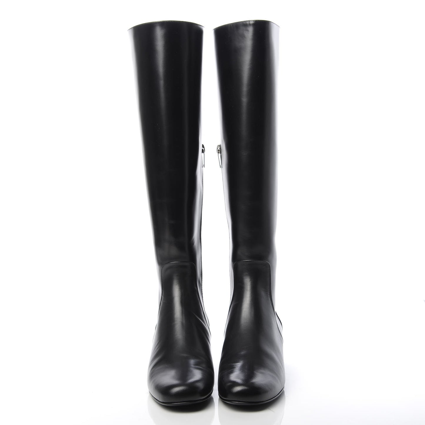Calfskin Knee High Boots 38 Black