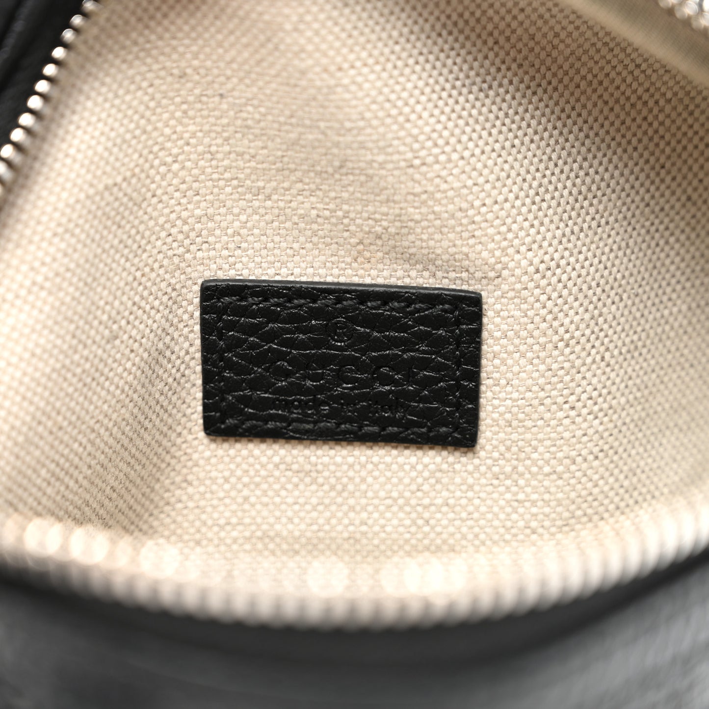 Piuma Calfskin Jumbo GG Embossed Small Belt Bag Black