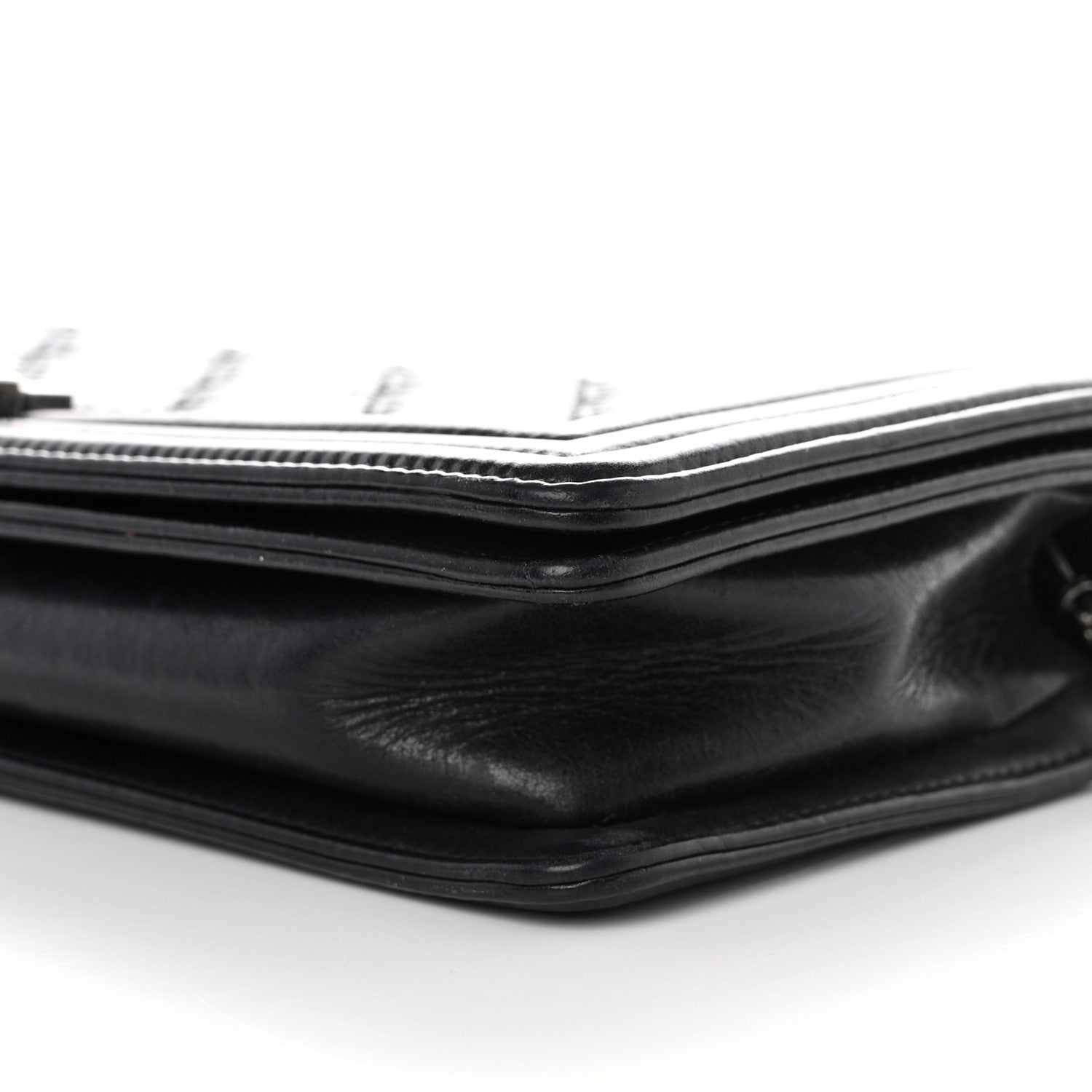 Chanel Calfskin Double Stitch Boy Clutch With Removable Chain Black 10 of 11